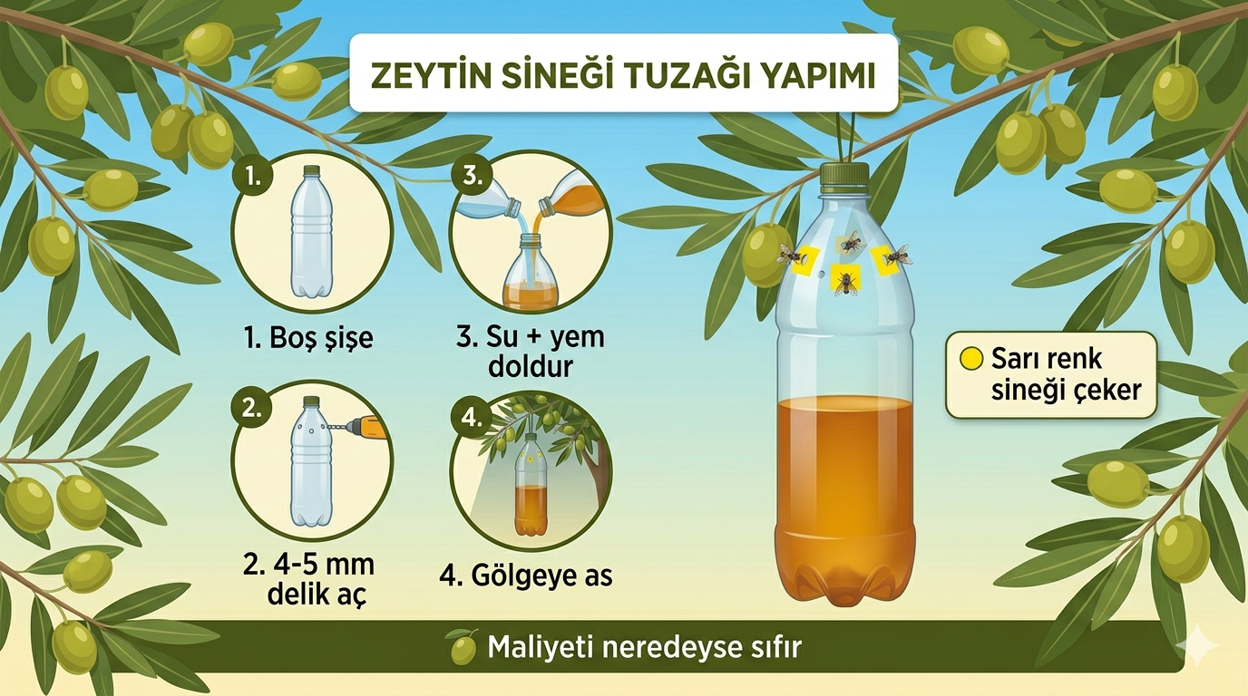 Zeytin Sineği Tuzağı (Olipe) Nasıl Yapılır? Şişeyle Evde Adım Adım Rehber