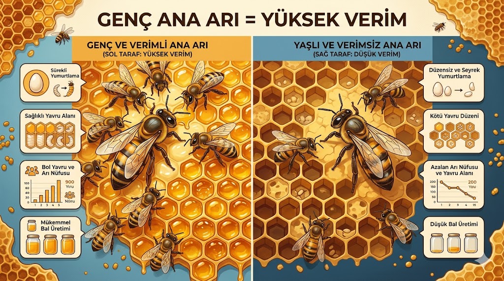 Kovanın Kalbi Tekliyor mu? Verimli Bir Kovan İçin Ana Arı Kaç Yaşında Olmalı?
